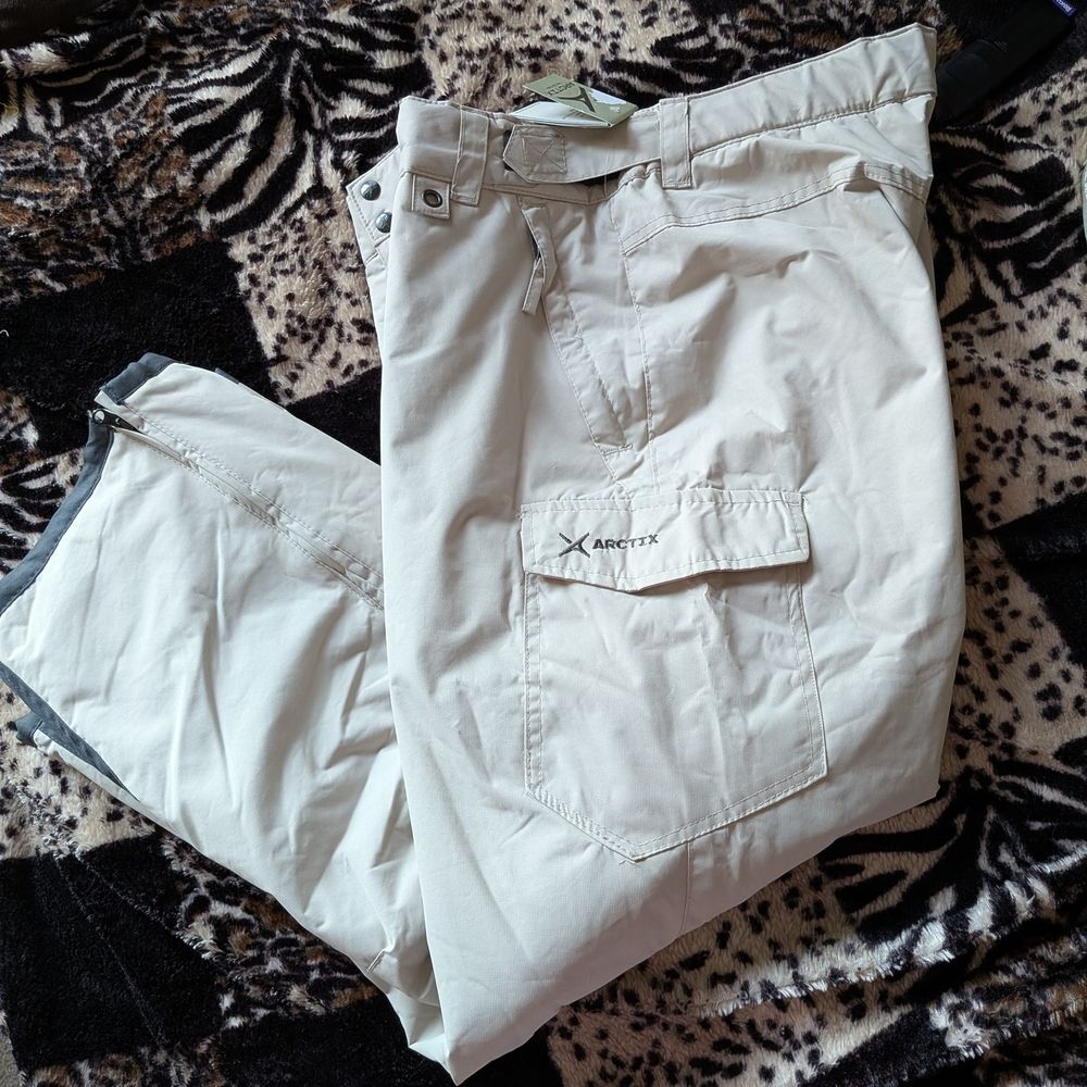 Arctix NWT Stone/🖤 Snowboard Pants. XL Amazing Pockets, Extras Zipper Pockets